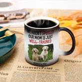 Tasse personnalisée à changement de couleur pour propriétaire d'animal de compagnie – Photo de maman bien formée